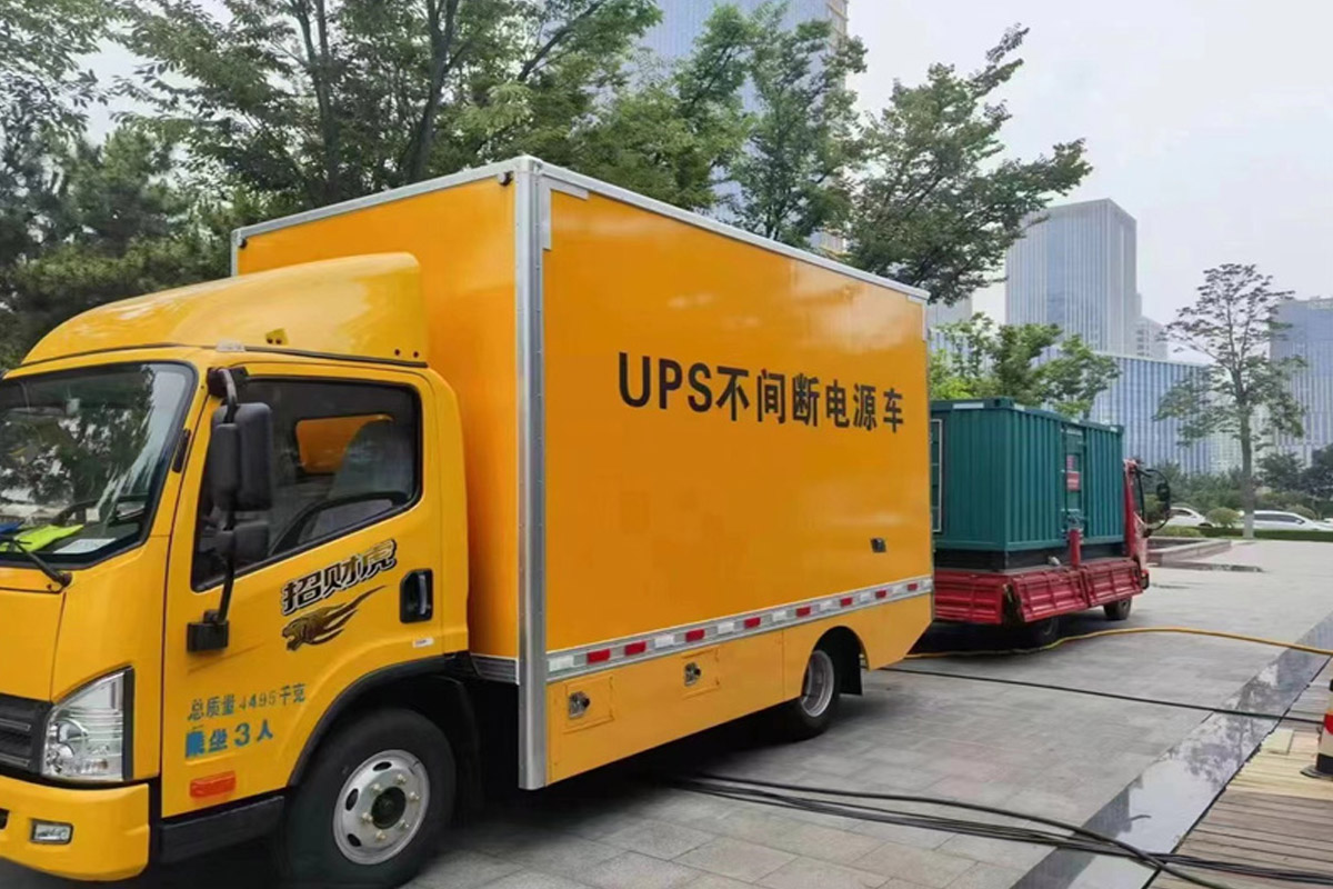 皇桐镇发电机租赁施工现场